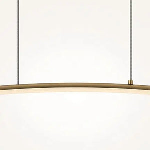 Pendant Lamp Slim Black-Gold Tube Design LED - Curve | Maytoni