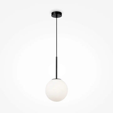 Pendant Lamp Modern Black Metal White Glass LED 40 W – Basic Form | Maytoni