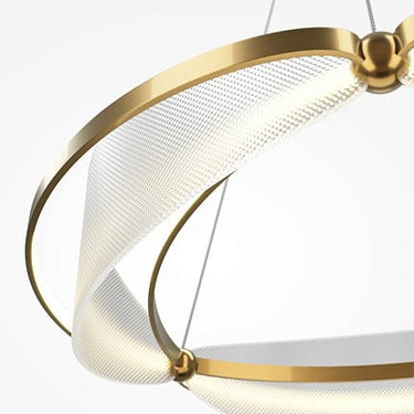 Pendelleuchte Aluminiumrahmen Messing - Finish Strukturierter Acryl - Diffusor LED 45 W – Breeze | Maytoni - Esszett Luxury | Stilvolles Wohnen mit Charakter