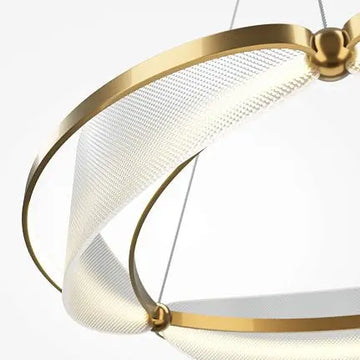 Pendant Lamp Aluminum Frame Brass Finish Textured Acrylic Diffuser LED 45W – Breeze | Maytoni