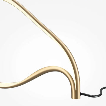Table Lamp Brass Finish Integrated LED & Modern Design – Plons | Maytoni