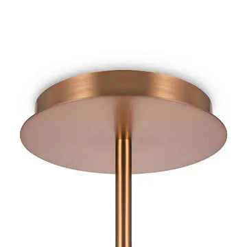 Chandelier in Brass Metal Frosted White Glass Height-Adjustable – Erich| Maytoni