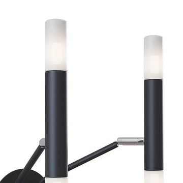 Wall light with black metal frame and opal glass shades - Vigo | Maytoni
