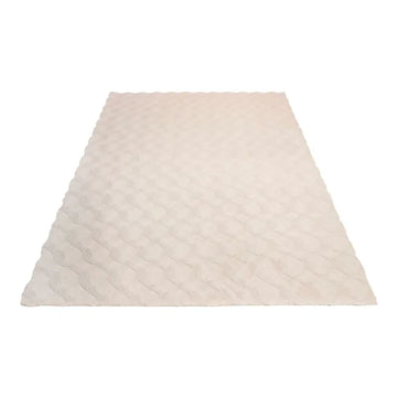 Teppich – Cremefarbener Luxus, Weicher Hochflor, Baumwollmix 150 cm - Glow 825 | Kayoom