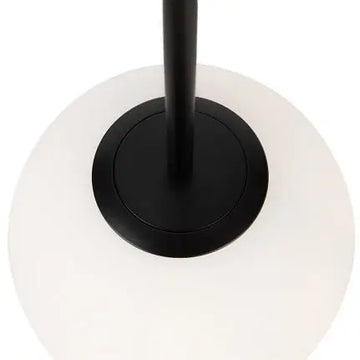 Pendant Lamp Modern Black Metal White Glass LED 40 W – Basic Form | Maytoni