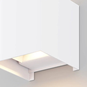 Façade lighting White metal cube LED 6W 3000K IP54 – Fulton | Maytoni
