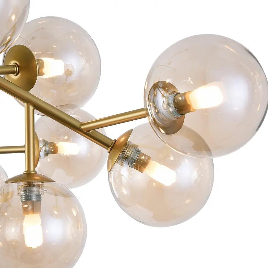 Ceiling Light Matte Gold Amber Mirrored 20×G9 – MOD545PL-20G | Maytoni