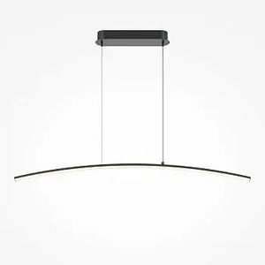 Pendant Lamp Slim Black Tube Design LED – Curve | Maytoni