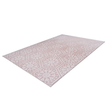 Teppich – Hexagon Muster, Geprägte Oberfläche, Rosa Farbgebung, 160 x 230 cm - Monroe 225 | Kayoom