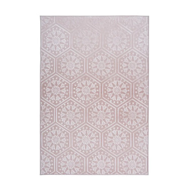Teppich – Hexagon Muster, Geprägte Oberfläche, Rosa Farbgebung, 80 x 150 cm - Monroe 225 | Kayoom