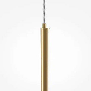 Pendant Lamp Matte Black with Brass Details Linear Design & Integrated LED – Halo | Maytoni