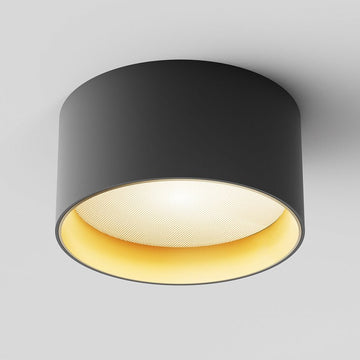 Deckenleuchte Schwarzes Aluminiumgehäuse mit mattem Gold - Innerring, Warmweiß – Vega | Maytoni - Esszett Luxury | Stilvolles Wohnen mit Charakter