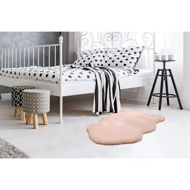 Teppich – Creme Farbe, Weicher Flor, Felloptik 90 cm - Rabbit Light 825 | Kayoom