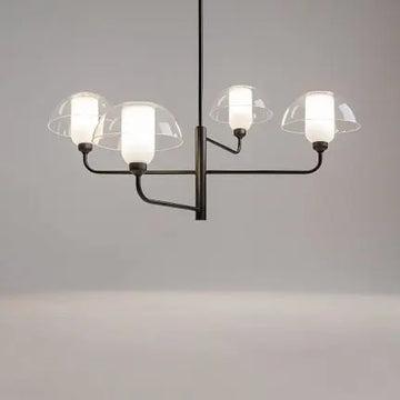 Pendelleuchte – Schwarzes Metall und Glas, 4× E14 Fassungen, 40 W Leistung, 91 cm Länge - Memory | Maytoni