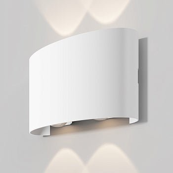 Fassadenbeleuchtung Weißes Metall Up - Down LED‑Licht – Strato | Maytoni - Esszett Luxury | Stilvolles Wohnen mit Charakter