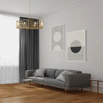Pendant Light with Geometric Gold Metal Frame and Clear Glass Diffusers in Modern Design – Bowi | Maytoni