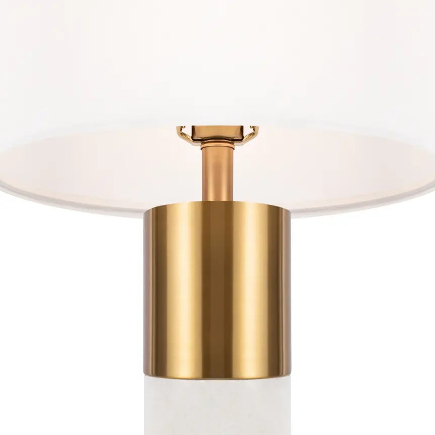 Tischleuchte – Messing, Alabaster, 65 cm Höhe, E27 Sockel - Bianco | Maytoni