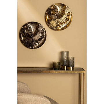 Wandbild aus Aluminium - Yce Brass 3D shiny Silber von PTMD - Esszett Luxury | Stilvolles Wohnen mit Charakter