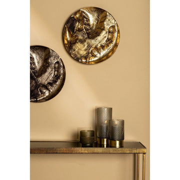 Wandbild aus Aluminium - Yce Brass 3D shiny Silber von PTMD - Esszett Luxury | Stilvolles Wohnen mit Charakter
