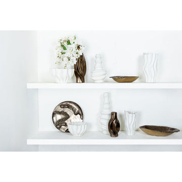 Wandbild aus Aluminium - Yce Brass 3D shiny Silber von PTMD - Esszett Luxury | Stilvolles Wohnen mit Charakter