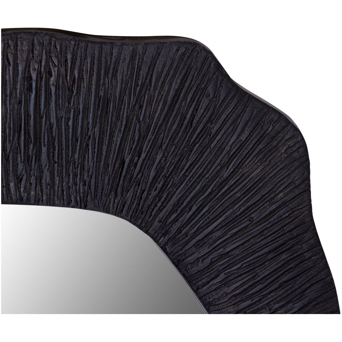 Wandspiegel - Telly Black, organische Form 73.0 x 2.0 x 76.0 cm von PTMD - Esszett Luxury | Stilvolles Wohnen mit Charakter