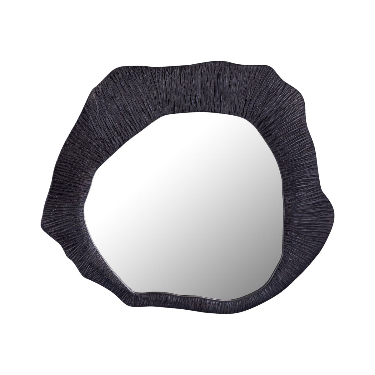 Wandspiegel - Telly Black, organische Form 73.0 x 2.0 x 76.0 cm von PTMD - Esszett Luxury | Stilvolles Wohnen mit Charakter