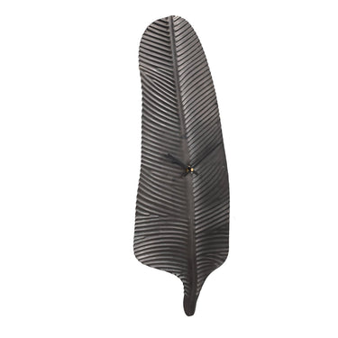 Wanduhr - Dinter Black metal leaf von PTMD - Esszett Luxury | Stilvolles Wohnen mit Charakter