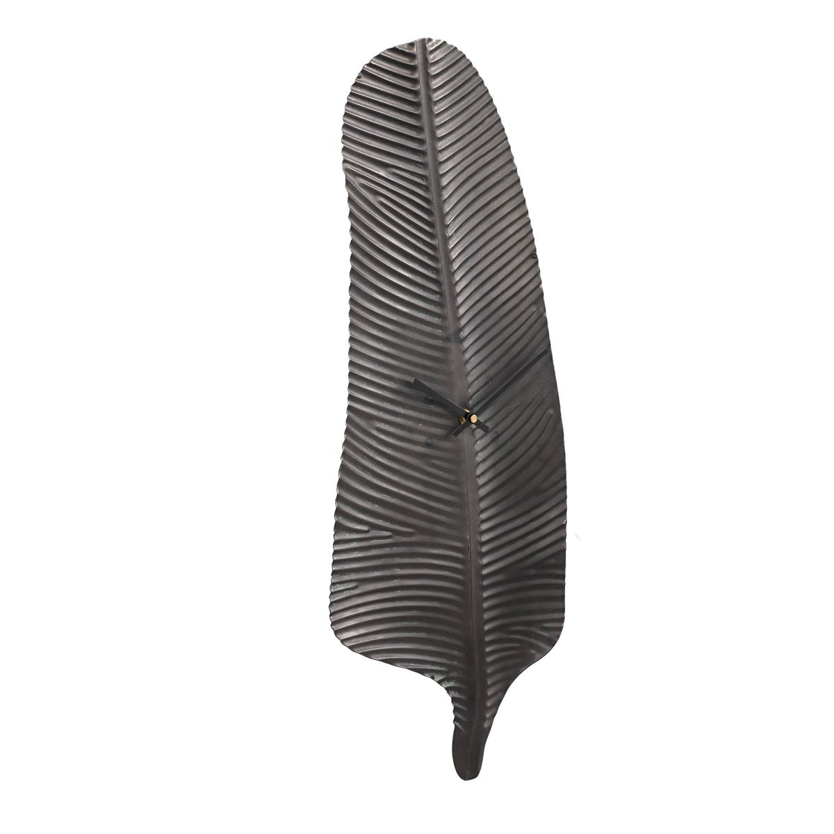 Wanduhr - Dinter Black metal leaf von PTMD - Esszett Luxury | Stilvolles Wohnen mit Charakter