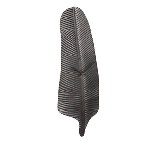 Wanduhr - Dinter Black metal leaf von PTMD - Esszett Luxury | Stilvolles Wohnen mit Charakter