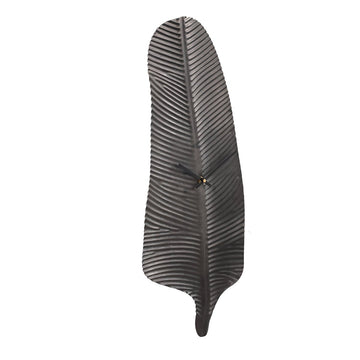 Wanduhr - Dinter Black metal leaf von PTMD - Esszett Luxury | Stilvolles Wohnen mit Charakter