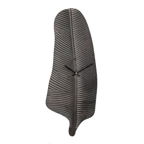 Wanduhr - Dinter Black metal leaf von PTMD - Esszett Luxury | Stilvolles Wohnen mit Charakter