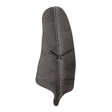 Wanduhr - Dinter Black metal leaf von PTMD - Esszett Luxury | Stilvolles Wohnen mit Charakter