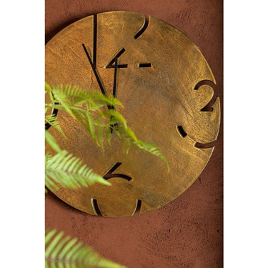 Wanduhr - Zafrina Brass 72.0 x 2.0 x 72.0 cm von PTMD - Esszett Luxury | Stilvolles Wohnen mit Charakter
