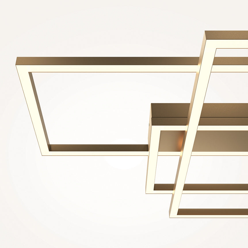 Deckenleuchte – Goldfarbenes Aluminium, 78 W Leistung, IP20 Schutzart, 78 cm Breite - Rida | Maytoni