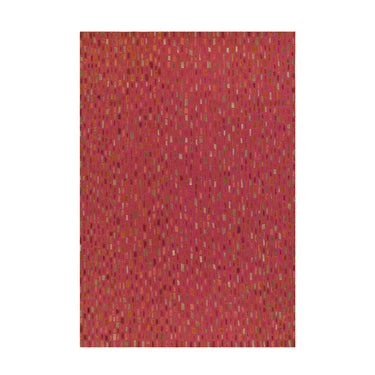 Teppich – Filigrane Patchworkoptik, Natürlicher Materialmix, Rote Farbwelt, Flachflor - Wild 8022 | Kayoom