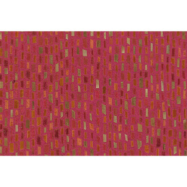 Teppich – Filigrane Patchworkoptik, Natürlicher Materialmix, Rote Farbwelt, Flachflor - Wild 8022 | Kayoom