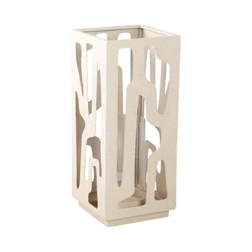 Iron lantern with square shape, glass insert and handcrafted detail S – Dewey | PTMD