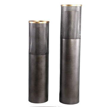 Windlicht - Merdo Black big iron L von PTMD - Esszett Luxury | Stilvolles Wohnen mit Charakter