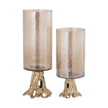 Windlicht - Quers 12.0 x 12.0 x 29.0 cm von PTMD - Esszett Luxury | Stilvolles Wohnen mit Charakter