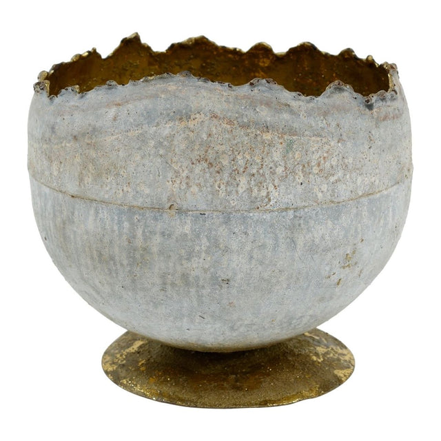 Windlicht - Surry grey iron antique M (Ø 13 cm) von PTMD - Esszett Luxury | Stilvolles Wohnen mit Charakter