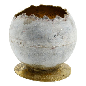 Windlicht - Surry grey iron antique S (Ø 10 cm) von PTMD - Esszett Luxury | Stilvolles Wohnen mit Charakter