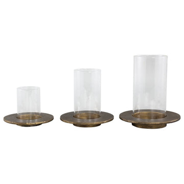 Windlicht - Vinder Gold 22.0 x 22.0 x 25.5 cm von PTMD - Esszett Luxury | Stilvolles Wohnen mit Charakter