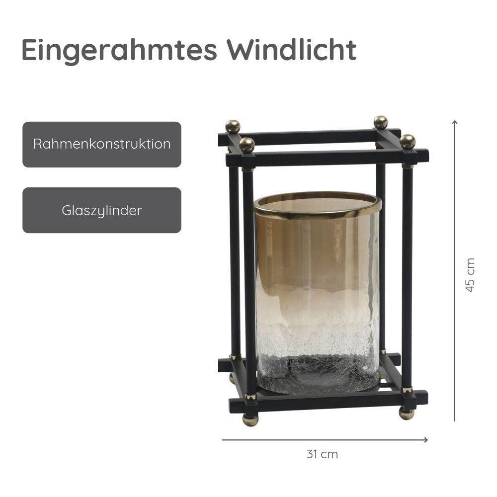 Windlicht - Xylon Black iron von PTMD - Esszett Luxury | Stilvolles Wohnen mit Charakter