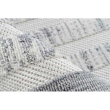 Teppich – Polyester Flor, Graue Farbgebung, Flachgewebe Design, 80 x 150 cm - Sarai 125 | Kayoom