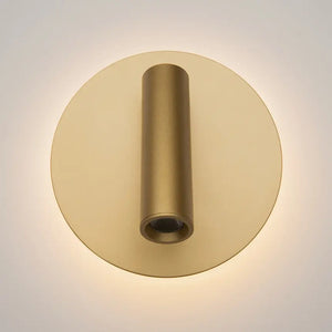 Wandleuchte – Mattgoldenes Aluminium, IP20 Schutz, Warmweiß, 14 cm Höhe - Ios 176 | Maytoni
