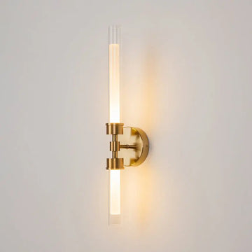 Wall Lamp with Brass Finish and Clear & White Glass Diffuser – Stelo | Maytoni