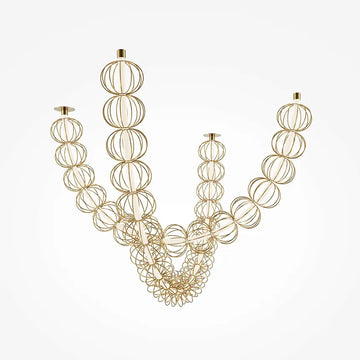 Pendant Light Golden Finish Dome Shade & Integrated LED – Golden Cage | Maytoni