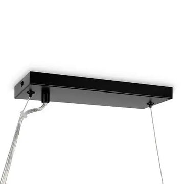 Pendant lamp with black metal frame and smoked glass in modern design - Dallas | Maytoni