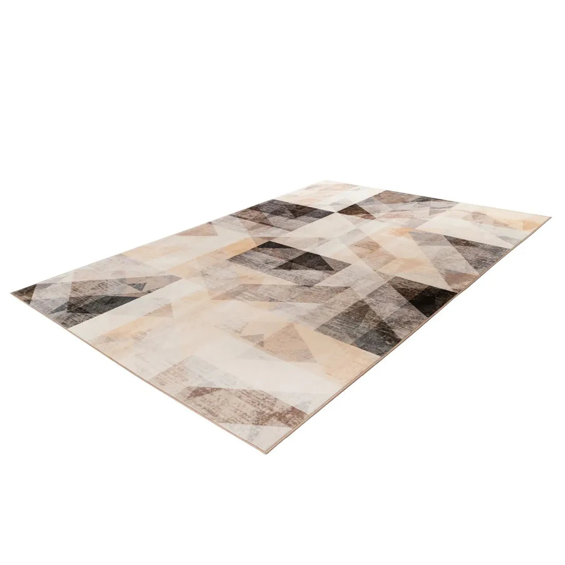 Teppich – Grau-Beige Farbgebung, Vintage Muster, Kurzflor Design, 120 x 170 cm - Saphira 900 | Kayoom
