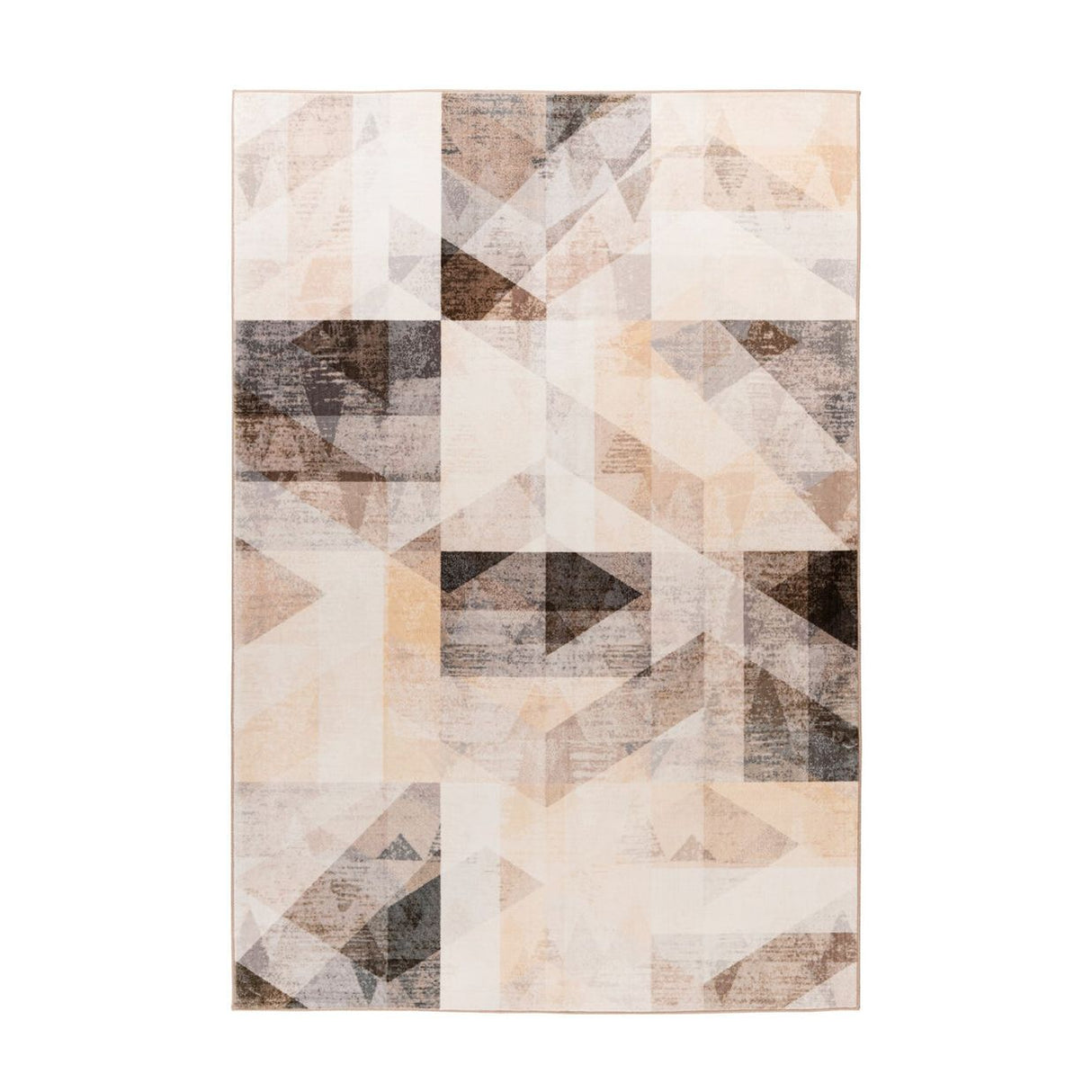 Teppich – Grau-Beige Farbgebung, Vintage Muster, Kurzflor Design, 120 x 170 cm - Saphira 900 | Kayoom